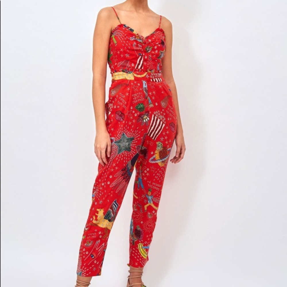 Farm Rio Carnival Jumpsuit size XL NWT